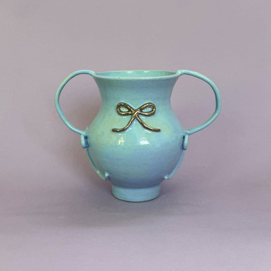 Blue Bow Vase