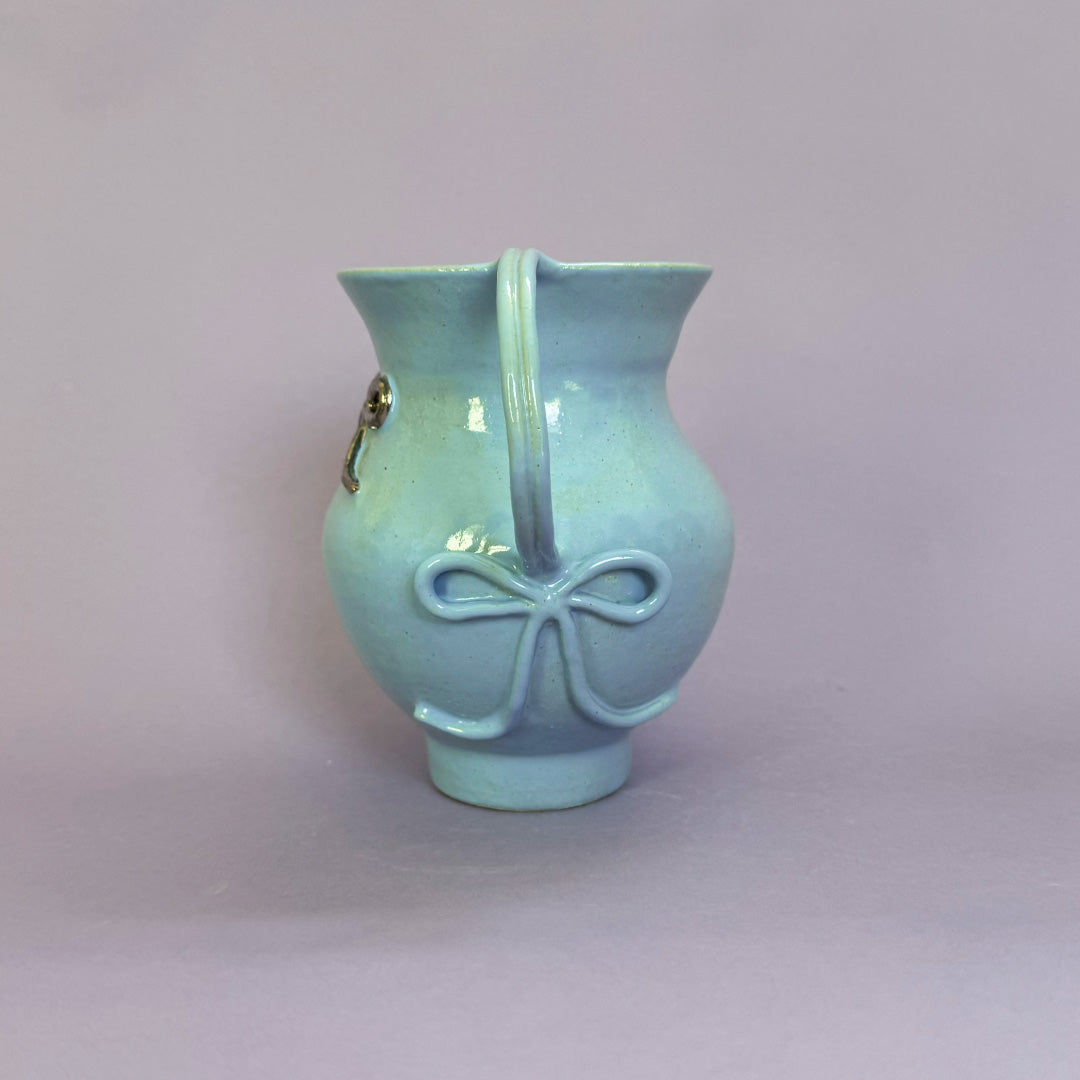 Blue Bow Vase