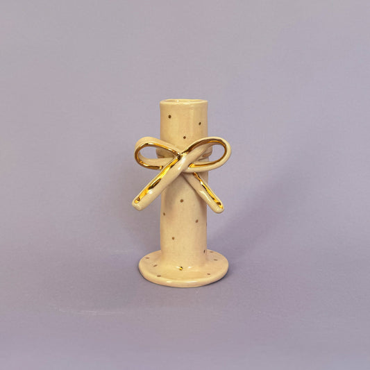 Bow Taper Candle Holder