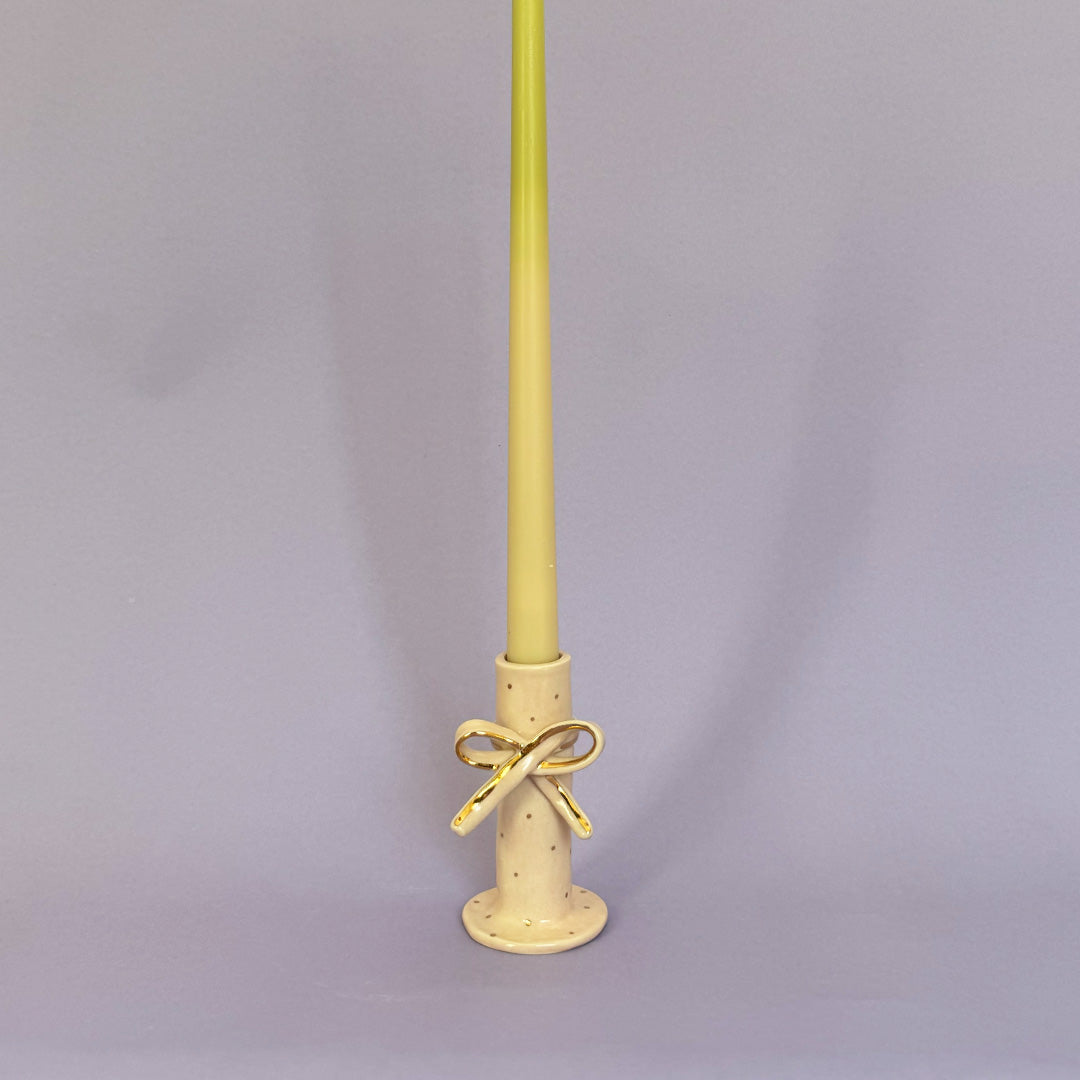 Bow Taper Candle Holder