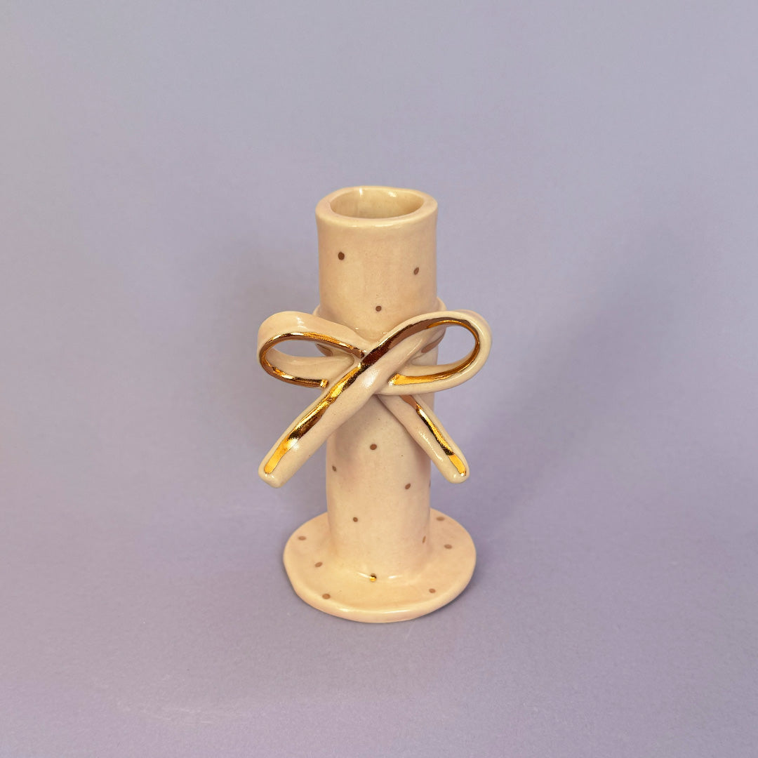 Bow Taper Candle Holder