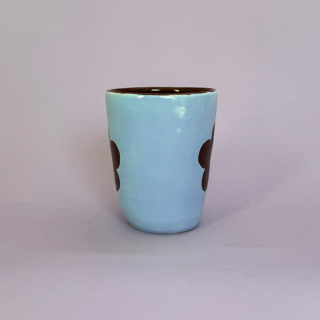 Blue and Brown Flower Cup 2